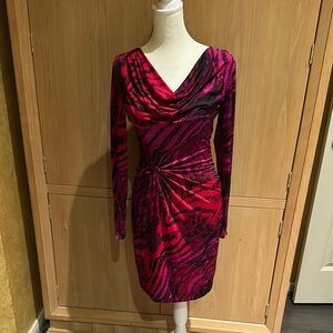 Elegant Pink and Black Dress